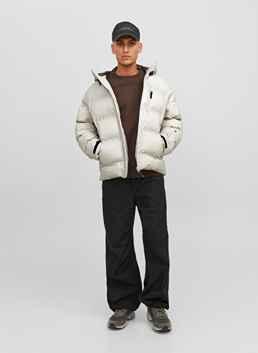 Jack & Jones Krem Erkek Mont 12238998_JCOSWEEP PUFFER SN 3