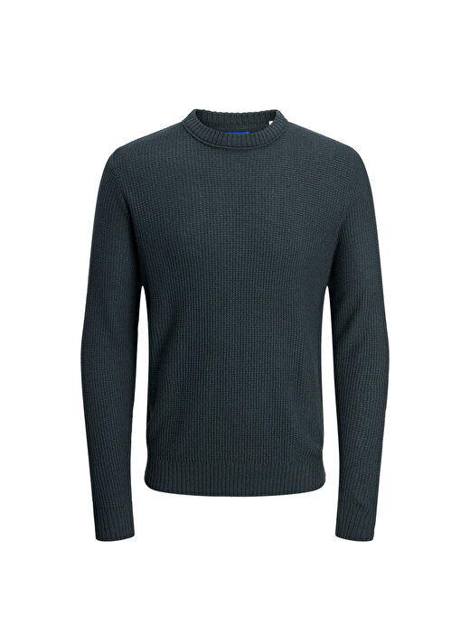 Jack & Jones Bisiklet Yaka Standart Koyu Yeşil Erkek Kazak 12243116_JORKYLE KNIT CREW NECK 2