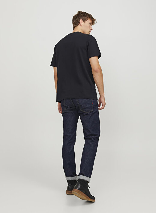 Jack & Jones Yuvarlak Yaka Siyah Erkek T-Shirt 12247475_RDDAARON TEE S/S CREW NECK 2