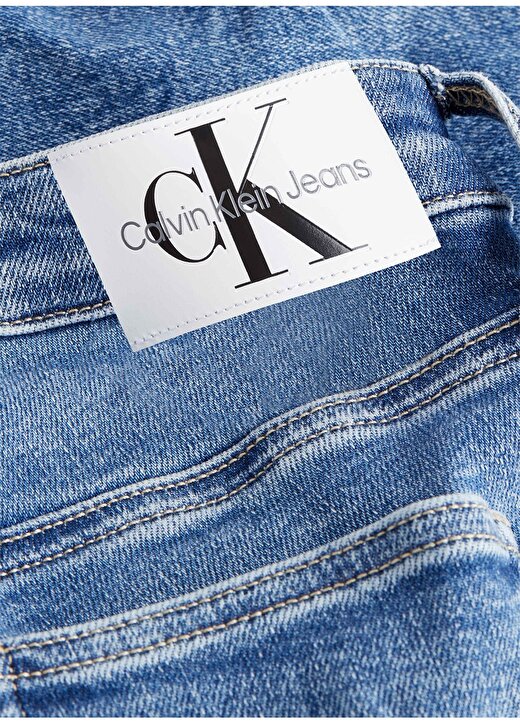 Calvin Klein Jeans Yüksek Bel Skinny Paça Normal Mavi Kadın Denim Pantolon J20J221226 2