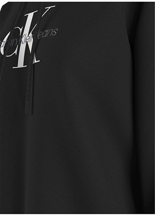 Calvin Klein Jeans Siyah Kadın Kapüşonlu Baskılı Sweatshirt J20J221335 3