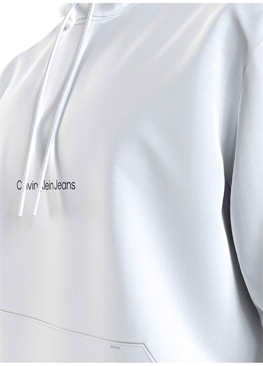 Calvin Klein Jeans Kapüşon Yaka Beyaz Erkek Sweatshırt J30J322894YAF 3