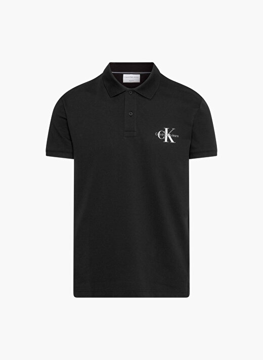Calvin Klein Jeans Düz Siyah Erkek Polo T-Shirt J30J323395BEH 1