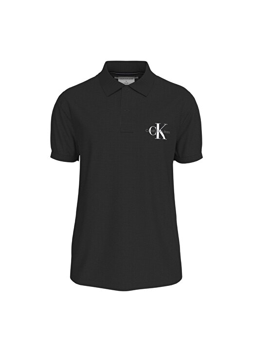 Calvin Klein Jeans Düz Siyah Erkek Polo T-Shirt J30J323395BEH 2