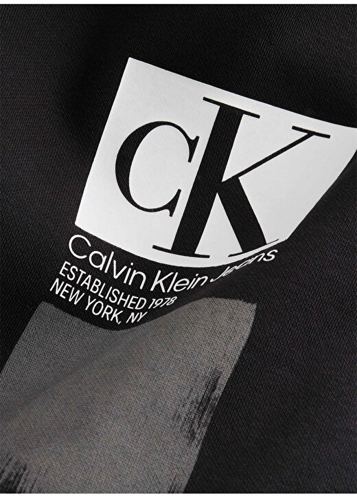 Calvin Klein Jeans Bisiklet Yaka Siyah Erkek Sweatshırt J30J323416BEH 3
