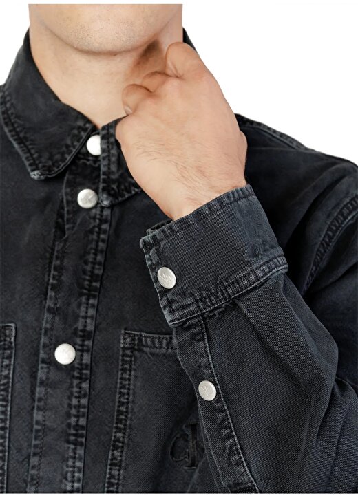 Calvin Klein Jeans Normal Siyah Düz Erkek Gömlek J30J323779BEH 2