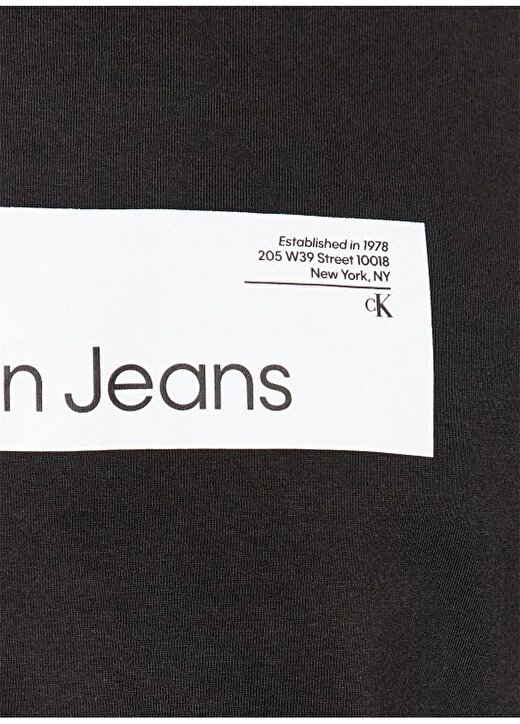 Calvin Klein Jeans Bisiklet Yaka Baskılı Siyah Erkek T-Shirt J30J324018BEH 4