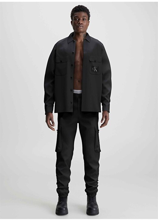 Calvin Klein Jeans Normal Siyah Düz Erkek Gömlek J30J323969BEH 1