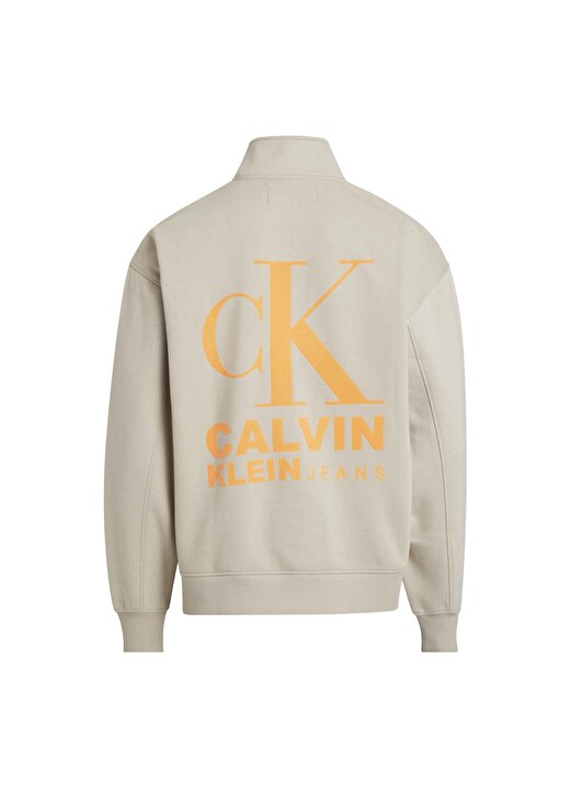 Calvin Klein Jeans Bej Erkek Sweatshırt J30J324100PED 3