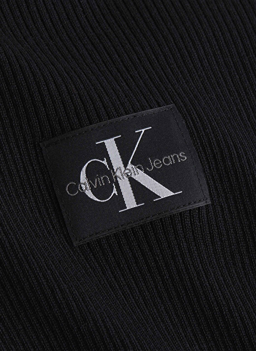 Calvin Klein Jeans Balıkçı Yaka Normal Düz Siyah Kazak Kadın J20J221688 3
