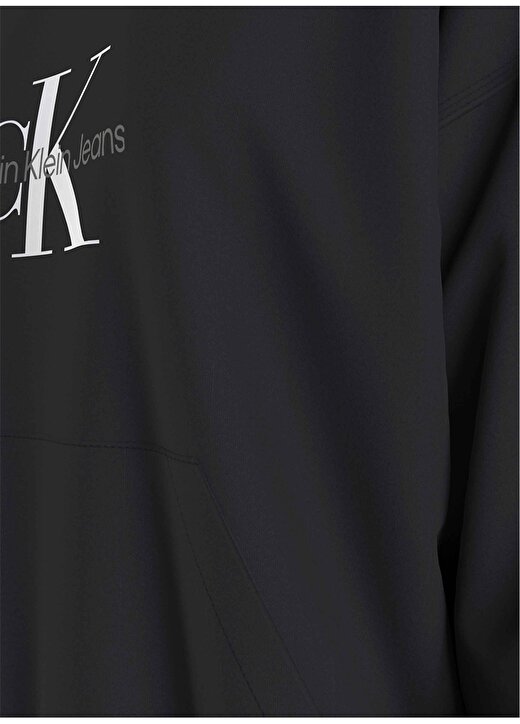 Calvin Klein Jeans Kapüşon Yaka Baskılı Siyah Kadın Sweatshırt J20J222129 3