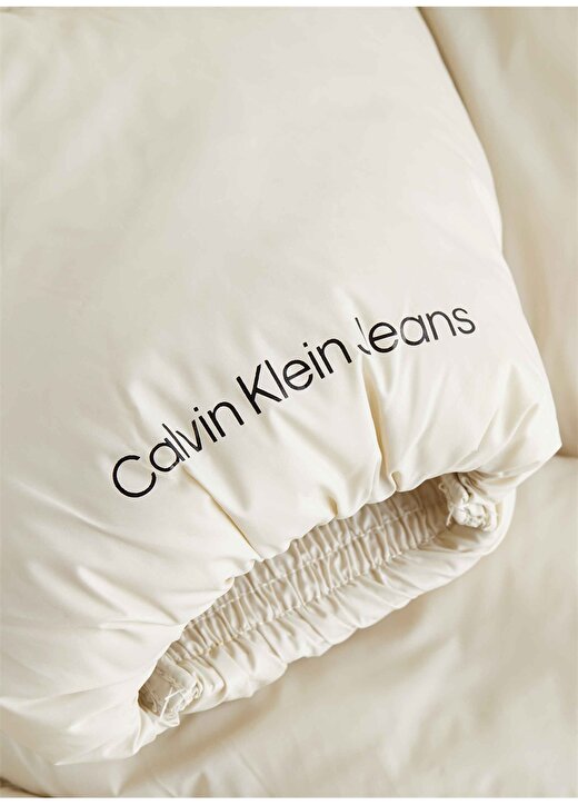 Calvin Klein Jeans Bej Kadın Kapüşonlu Düz Mont J20J221653 4