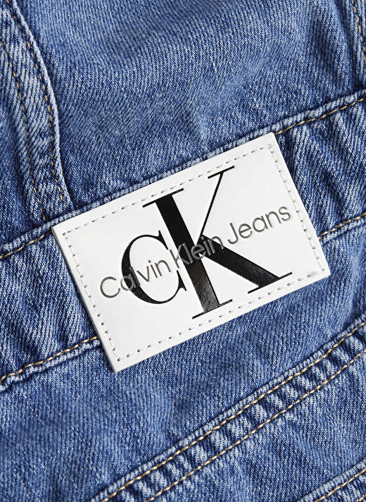 Calvin Klein Jeans Ceket Yaka Düz Mavi Diz Üstü Kadın Elbise J20J221269 2