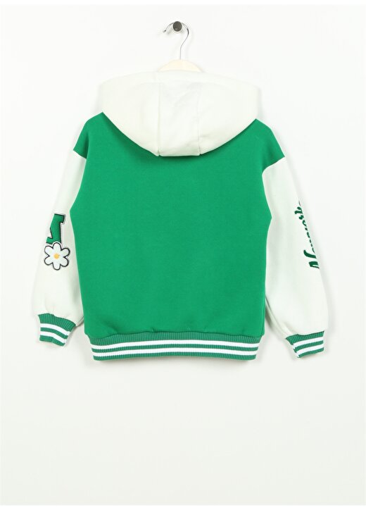 Koton Yeşil - Beyaz Kız Çocuk Ceket 4WKG10057AK 2