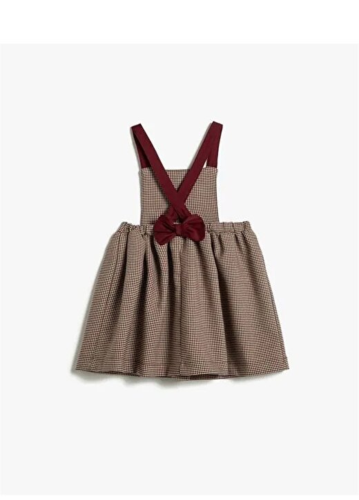Koton Bordo Kız Bebek Askılı Kısa Elbise 4WMG80004AW - Baby 3