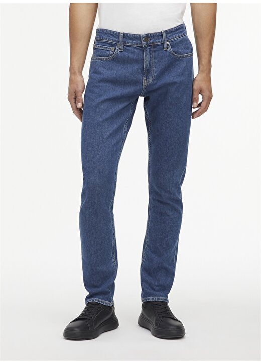 Calvin Klein Normal Bel Normal Paça Slim Fit Mavi Erkek Denim Pantolon K10K1107081BJ 1