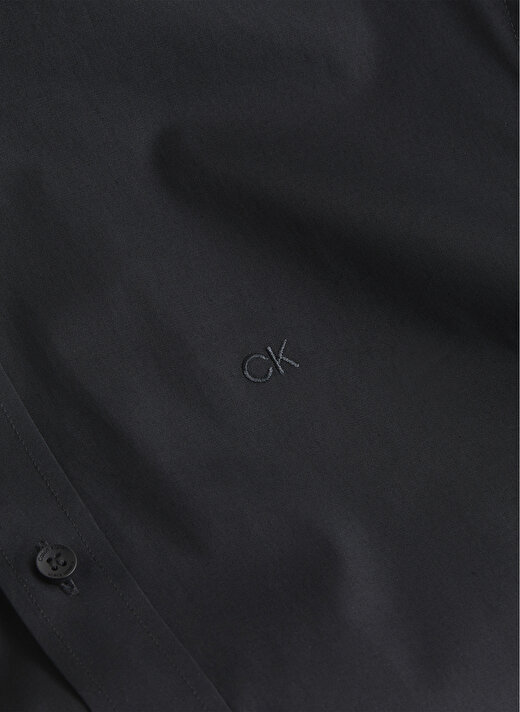 Calvin Klein Slim Fit Düğmeli Yaka Siyah Erkek Gömlek K10K110856BEH 4