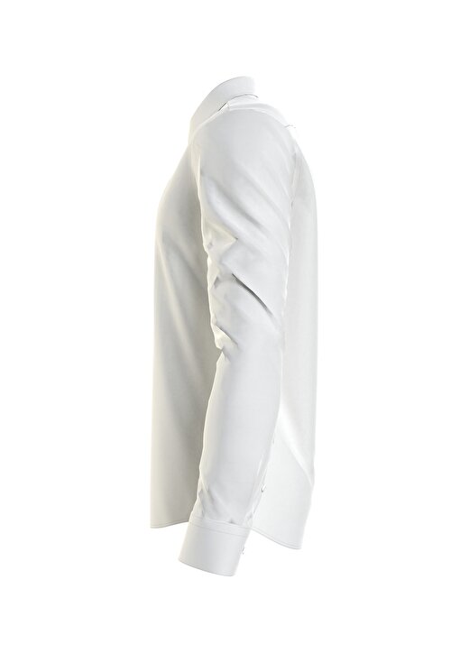 Calvin Klein Slim Fit Düğmeli Yaka Beyaz Erkek Gömlek K10K110856YAF 4