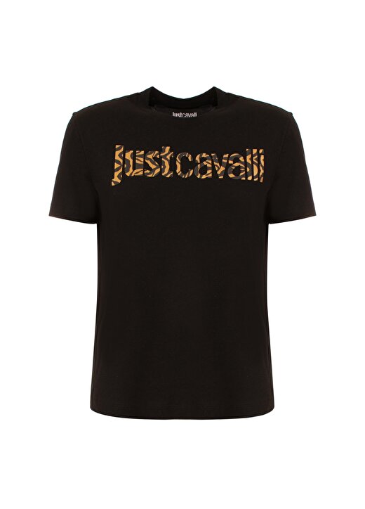 Just Cavalli Bisiklet Yaka Baskılı Beyaz Kadın T-Shirt 74PBHG03 1