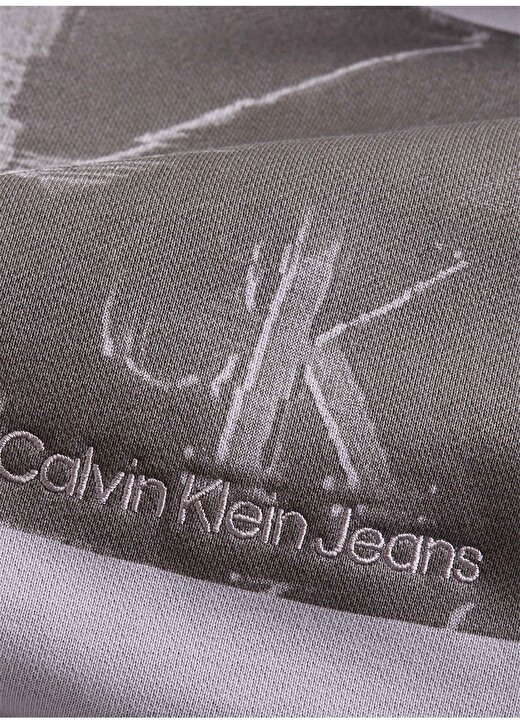 Calvin Klein Jeans Kapüşon Yaka Baskılı Mor Kadın Sweatshırt J40J400300PC1 2