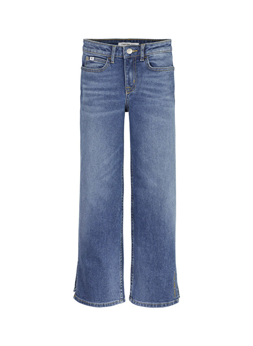 Calvin Klein Yüksek Bel Mavi Kız Çocuk Denim Pantolon IG0IG020711A4 1