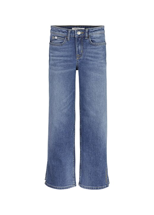 Calvin Klein Yüksek Bel Mavi Kız Çocuk Denim Pantolon IG0IG020711A4 1
