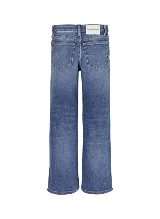 Calvin Klein Yüksek Bel Mavi Kız Çocuk Denim Pantolon IG0IG020711A4 2
