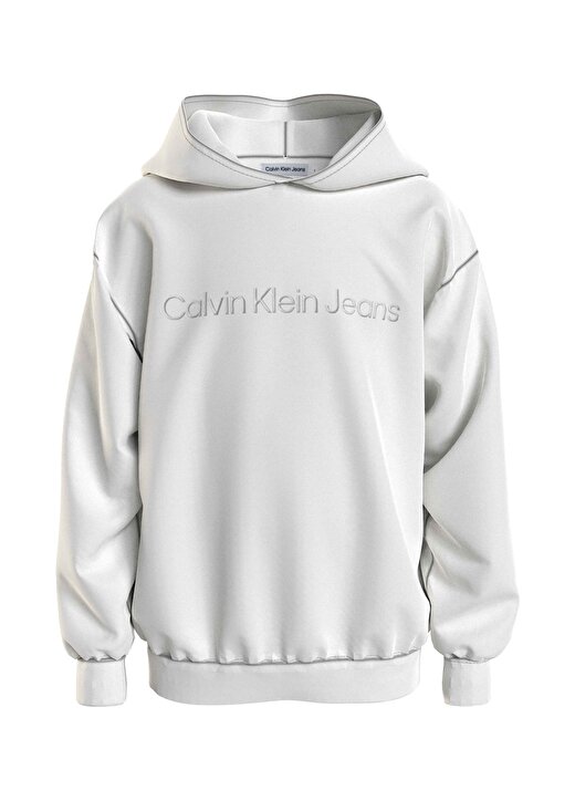 Calvin Klein Düz Erkek Çocuk Gri Sweatshırt IB0IB01683PGB 1