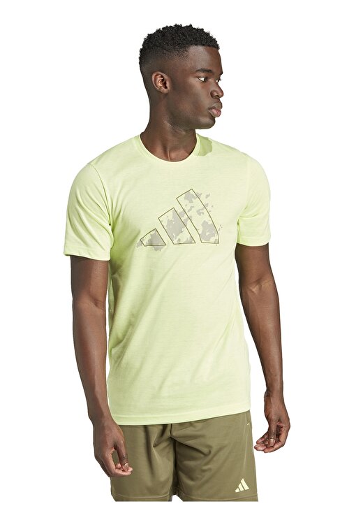 Adidas Neon Yeşil Erkek Bisiklet Yaka T-Shirt IJ9602-TR-ES+ TEE PULLIM/S 3