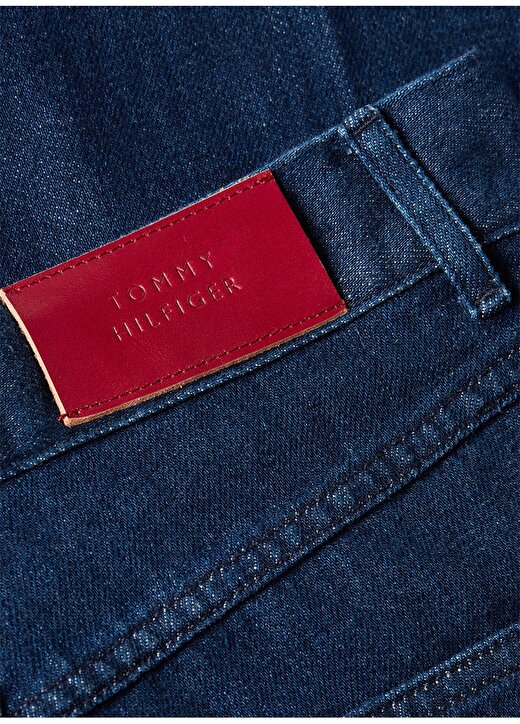 Tommy Hilfiger Yüksek Bel Bol Paça Normal Mavi Kadın Denim Pantolon WW0WW388971BJ 3
