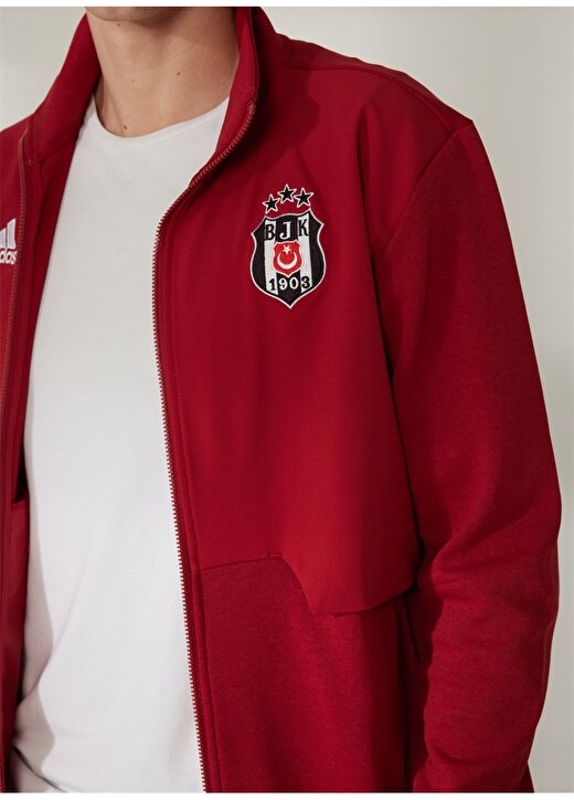 Adidas Beşiktaş Kırmızı Erkek Zip Ceket HY0337-BJK ANTH JKT 4