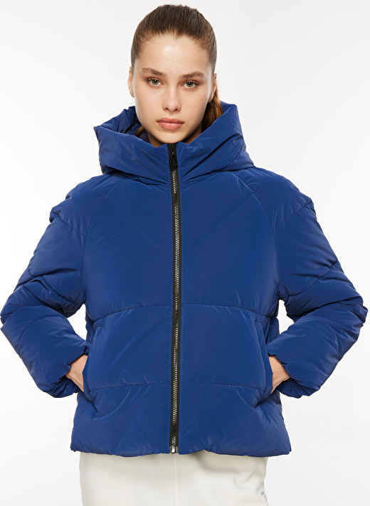 Only Mavi Kadın Kapüşon Yaka Mont 15318451 ONLECE PUFFER JACKET CS OTW  4