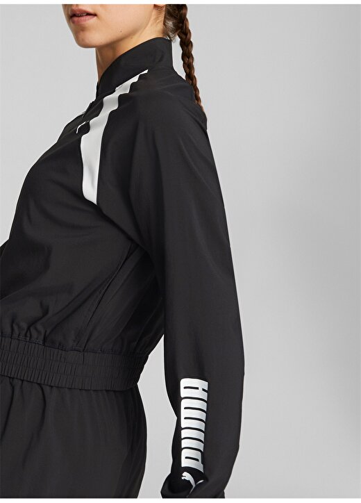 Puma Siyah Kadın Dik Yaka Zip Ceket 52414201-Puma Fit Woven Fashion Jkt 3