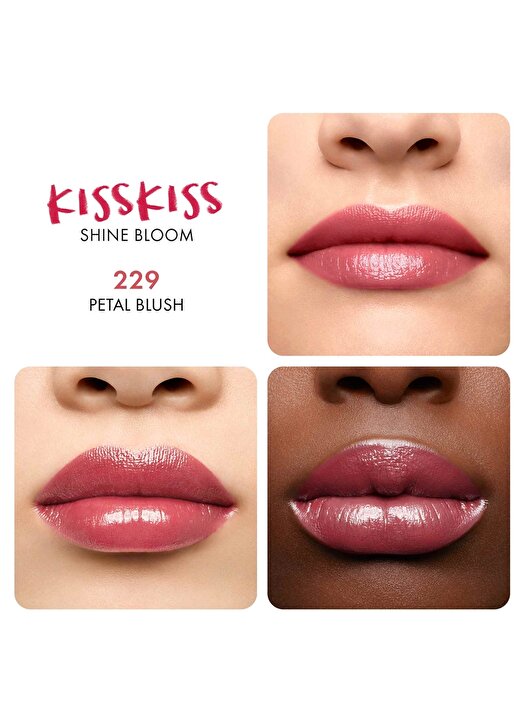 Guerlain Kiss Kiss Shine Bloom Ruj - 229 Petal Blush 3