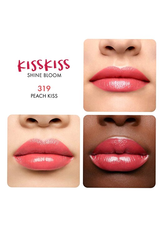 Guerlain Kiss Kiss Shine Bloom Ruj - 319 Peach Kiss 3