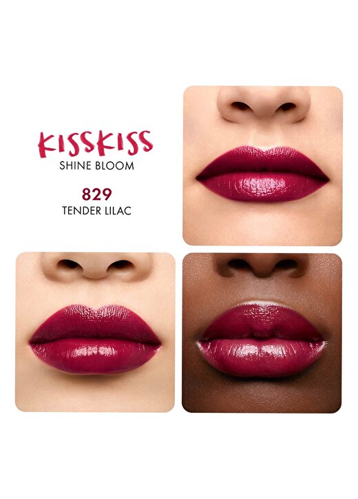 Guerlain Kiss Kiss Shine Bloom Ruj - 829 Tender Lilac 3