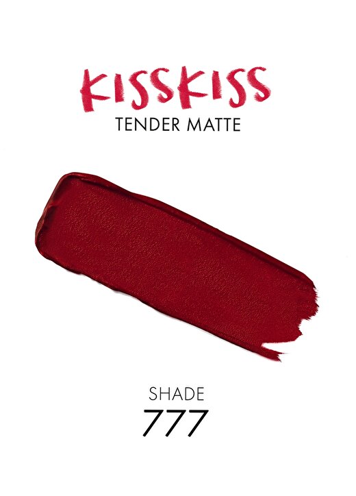 Guerlain Kiss Kiss Tender Matte Ruj - 777 Eternal Red 2