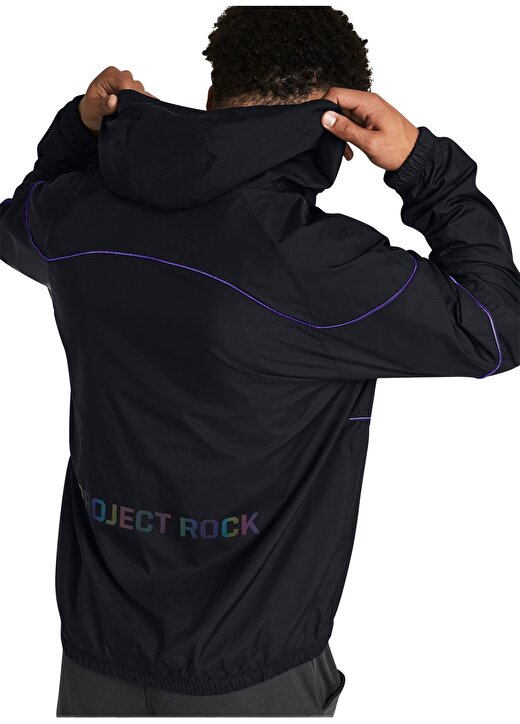 Under Armour Siyah Erkek Rüzgarlık 1380128-001 Pjt Rock Anorak Jacket 2