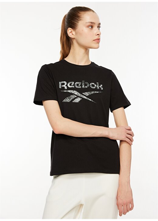 Reebok Siyah Kadın Yuvarlak Yaka T-Shirt II3216 MODERN SAFARI GRAPHIC TEE 3