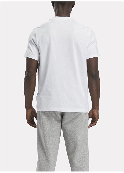 Reebok 100071175 REEBOK IDENTITY STACKE Beyaz Erkek Yuvarlak Yaka Standart Fit T-Shirt 2