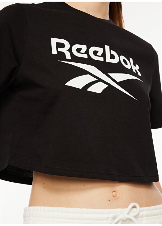 Reebok 100034775 REEBOK ID T-SHIRT Siyah Kadın Yuvarlak Yaka Standart Fit T-Shirt 4