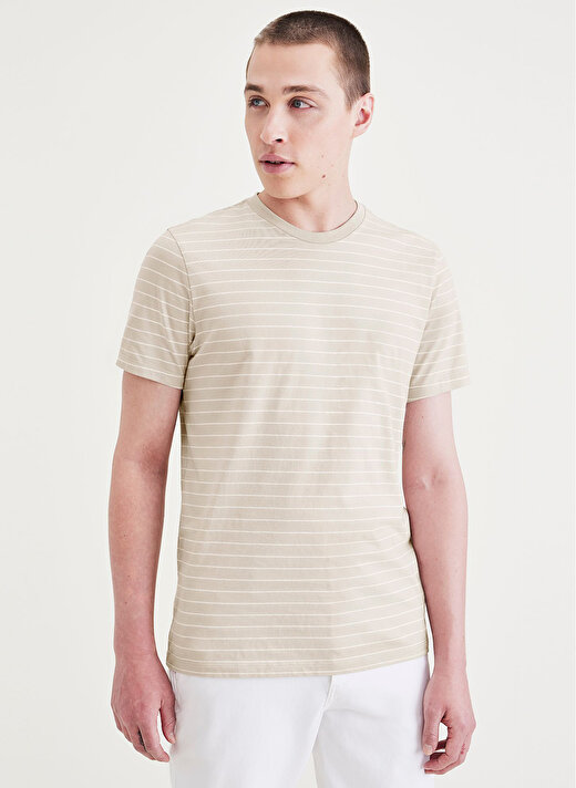 Dockers Yuvarlak Yaka Bej Erkek T-Shirt A3143-0015 1