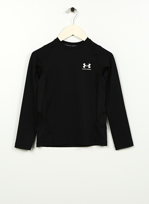 Under Armour Siyah Erkek Çocuk Uzun Kollu Dar Düz Sweatshirt 1361731-001 UA HG Armour LS    1