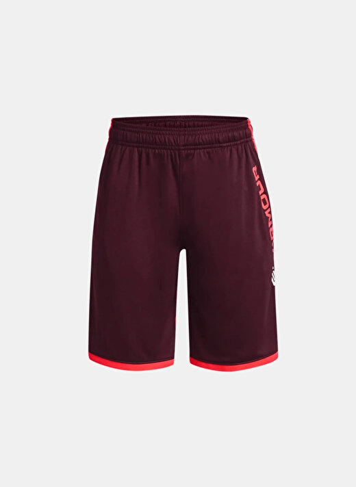 Under Armour Bordo Erkek Çocuk Bol Paça Bağlamalı Bol Kesim Düz Şort 1361802-602 UA Stunt 3.0 Shorts   1