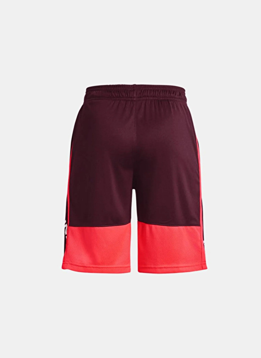 Under Armour Bordo Erkek Çocuk Bol Paça Bağlamalı Bol Kesim Düz Şort 1361802-602 UA Stunt 3.0 Shorts   2