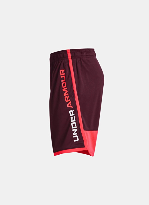 Under Armour Bordo Erkek Çocuk Bol Paça Bağlamalı Bol Kesim Düz Şort 1361802-602 UA Stunt 3.0 Shorts   3