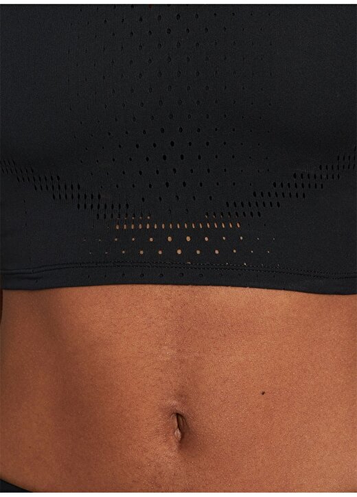 Nike Siyah - Gri - Gümüş Kadın Yuvarlak Yaka Regular Fit Atlet DM8728-010 W NK DFADV AROSWFT CROP 4