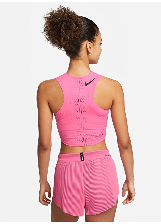 Nike Kırmızı - Pembe Kadın Yuvarlak Yaka Regular Fit Atlet DM8728-606 W NK DFADV AROSWFT CROP 2