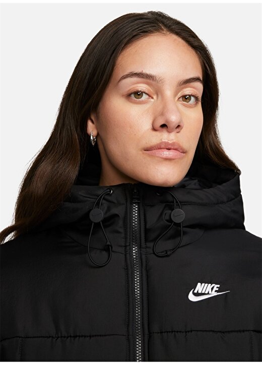 Nike Siyah - Gri - Gümüş Kadın Ceket FB7672-010 W NSW ESSTL THRMR CLSC P 3