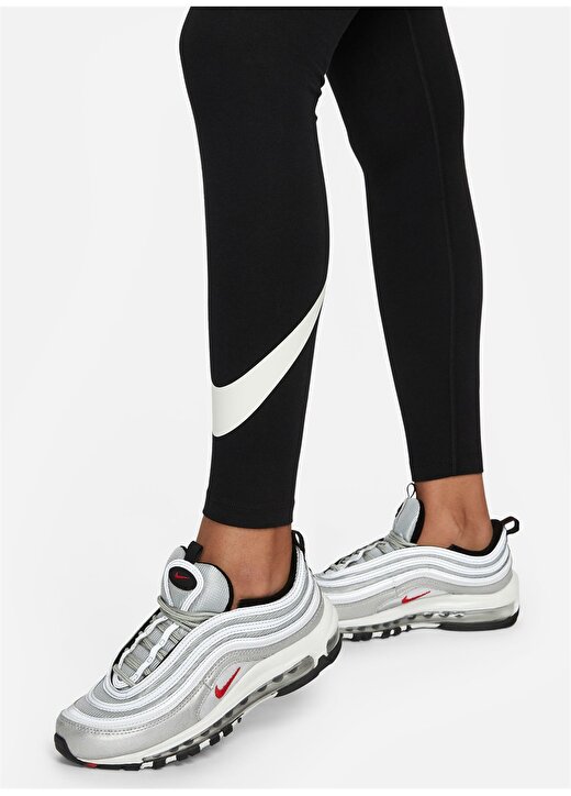 Nike Siyah - Gri - Gümüş Kadın Dar Paça Slim Fit Tayt DV7795-010 W NSW NK CLSC GX HR TGHT 4